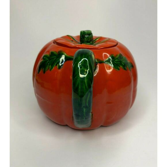 Vintage Maruhon Ware Tomato teapot hand painted tea pot and lid Occupied Japan - Picture 6 of 10